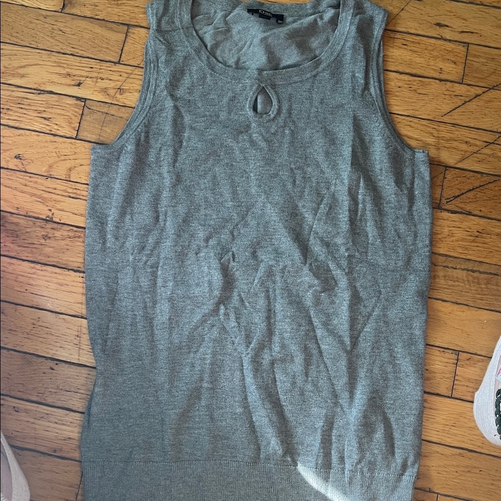 Gray Sleeveless Tank Top